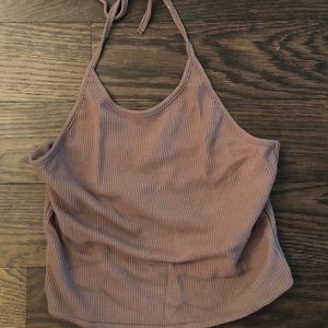 Brown halter top